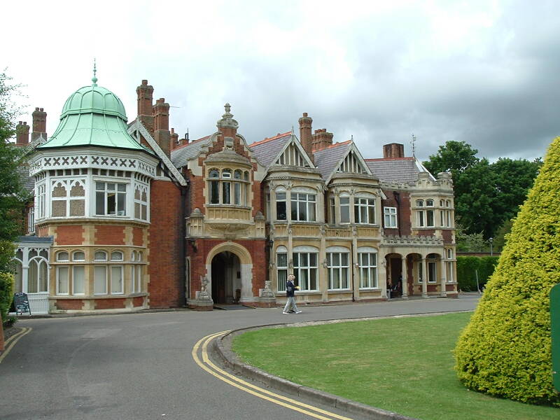 The mansion at Bletchley Park, the UK code-breaking center in World War II.