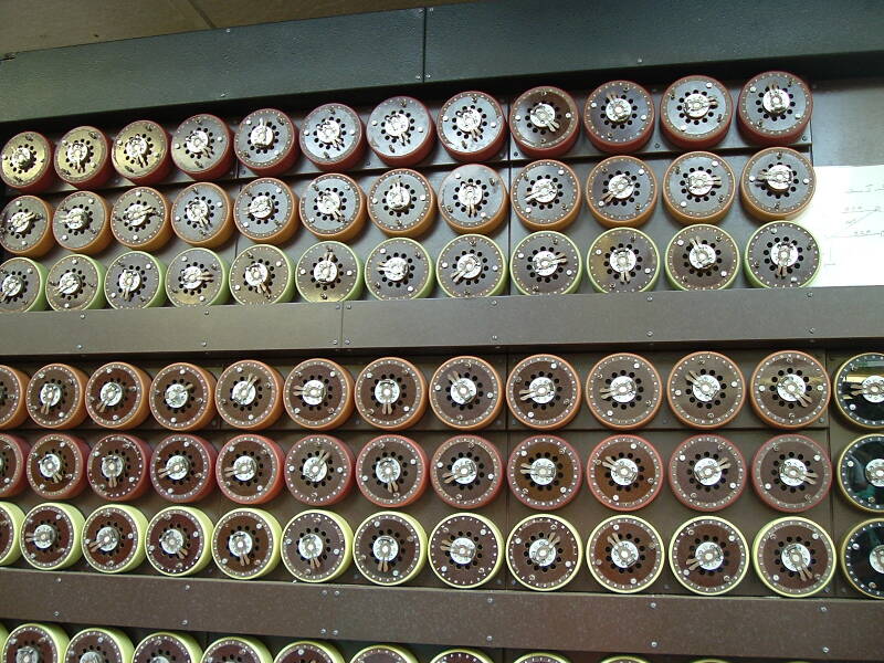 Bombe, front, showing rotors