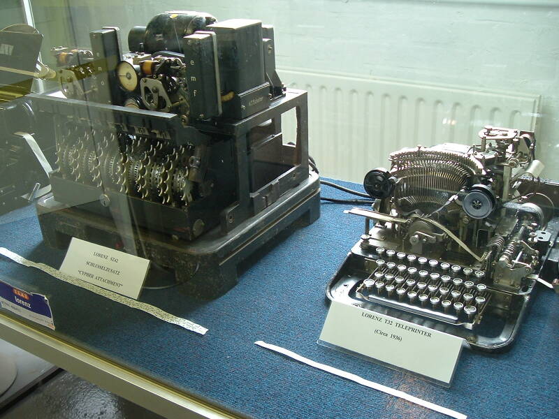 Nazi German cipher equipment: Lorenz SZ42 Schlusselzusatz cipher machine, Lorenz T32 teleprinter