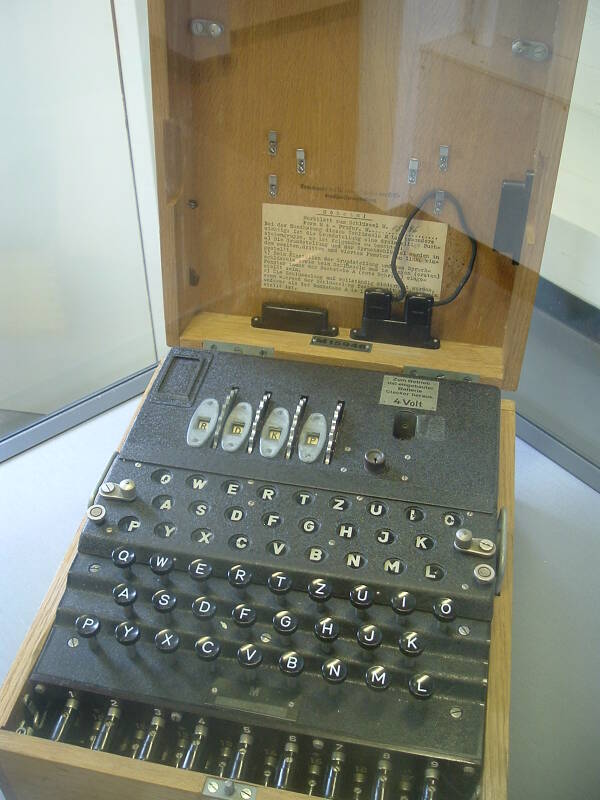 German Enigma encryption device.