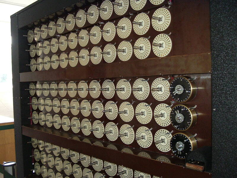 Bombe, front, showing rotors