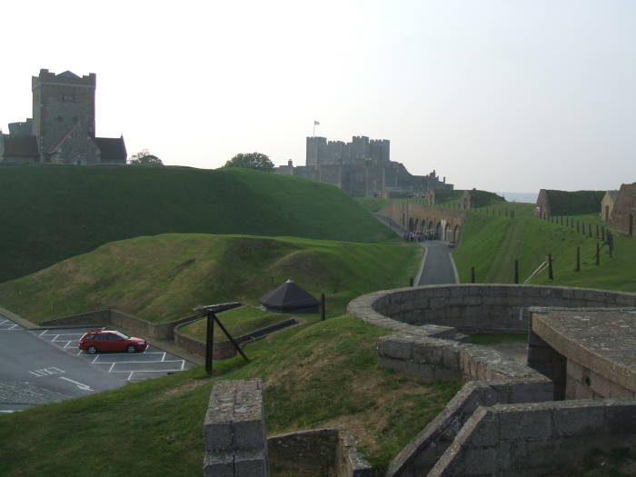 Dover Castle's church and Pharos are built on a Bronze Age mound.