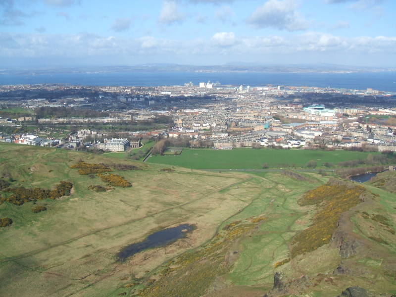 View to the north from the summit of Arthur's Seat.