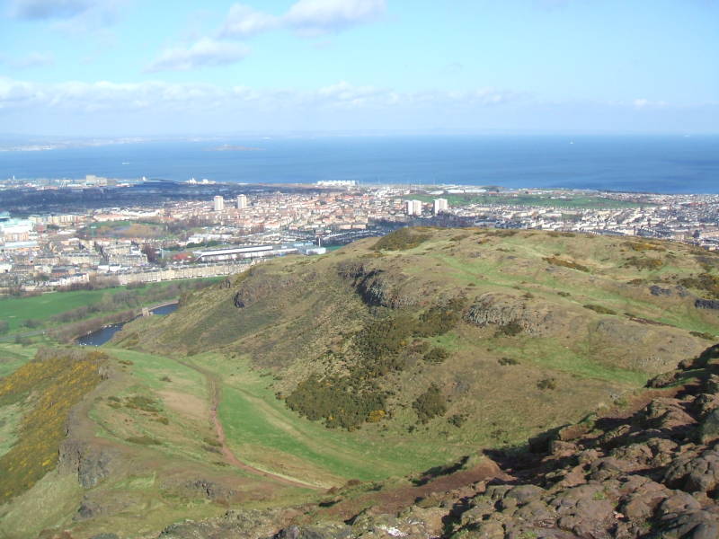 View to the northeast from the summit of Arthur's Seat.