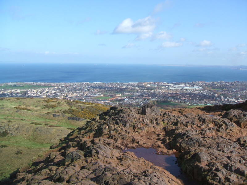 View to the east from the summit of Arthur's Seat.