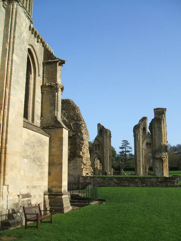 South exterior of Glastonbury Abbey.