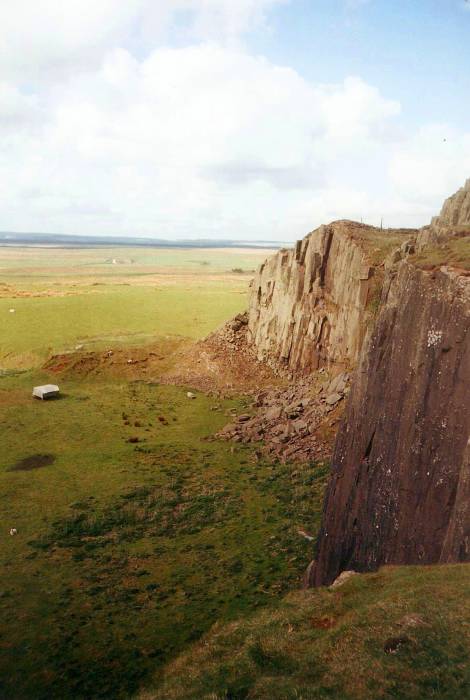 Windshield Crags at turret 40A on Hadrian's Wall, Northumberland, England.