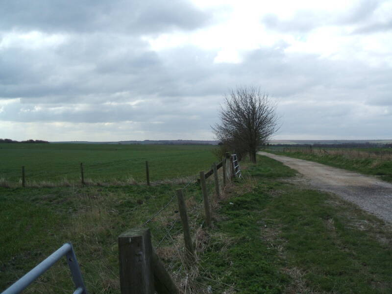 View south along the former runway of a WWII glider base.