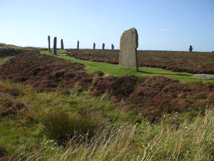 The outer henge around the Ring of Brodgar.