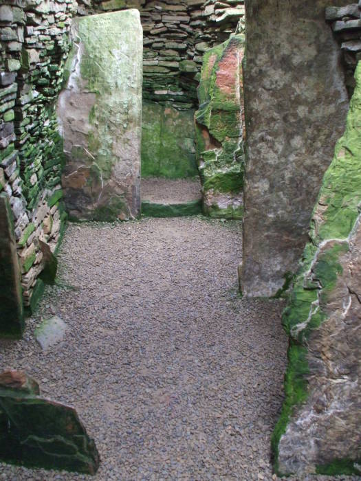 The main chamber in the Knowe of Onston.