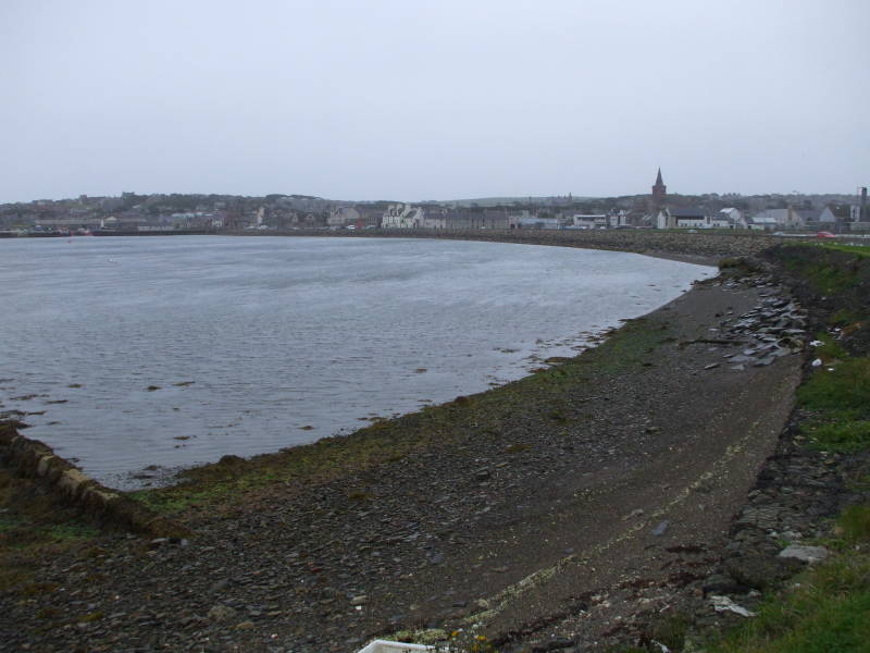 The port of Kirkwall, Orkney Islands, as seen from near the sousterrain.
