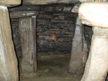 The sousterrain, an underground Pict dwelling in Orkney.