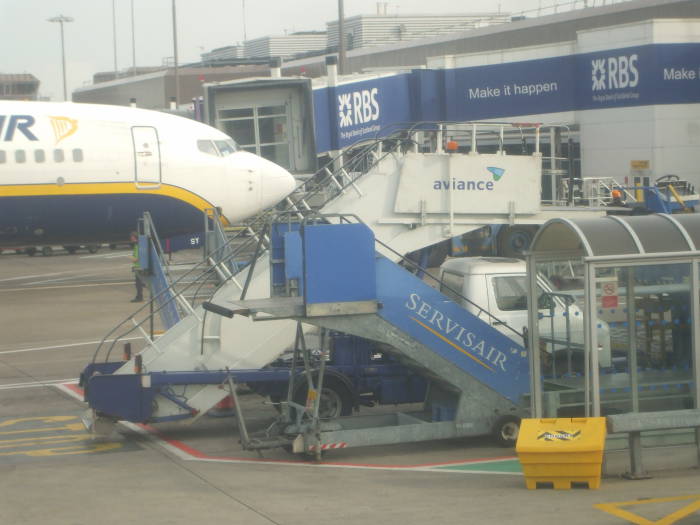 A re-purposed grit box at Edinburgh Airport.