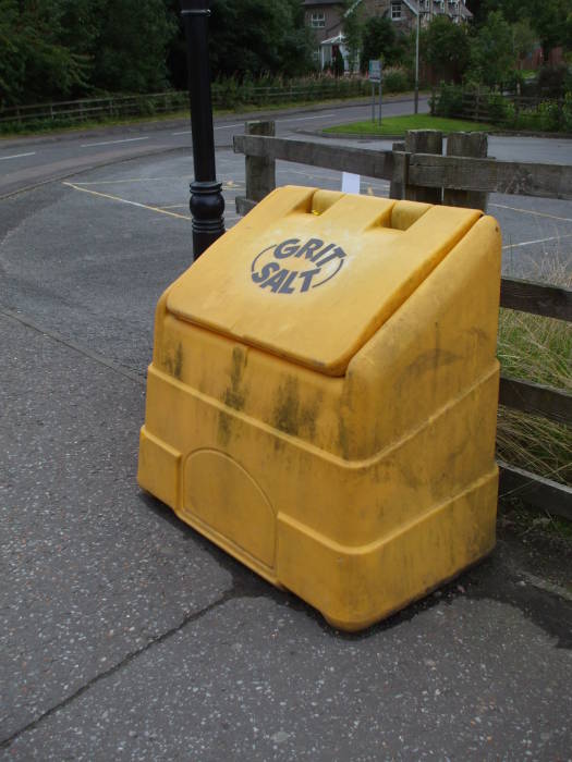 A grit box in Pitlochry, Scotland, in the Lower Highlands.