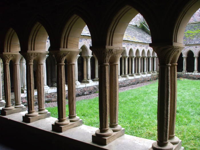 Cloisters at the Iona Abbey.