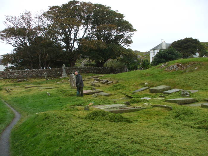 Rèilig Odhrain, or Oran's Cemetery on Iona, burial place of 48 Scottish kings including Macbeth.