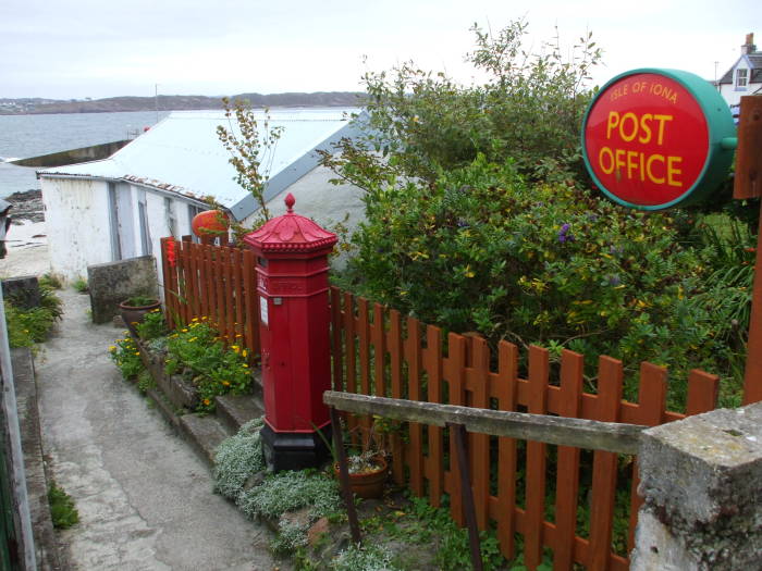 Britain's smallest post office, in Baile Mòr on the Isle of Iona.