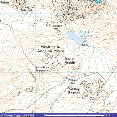 Highland trekking paths near Pitlochry, Scotland.