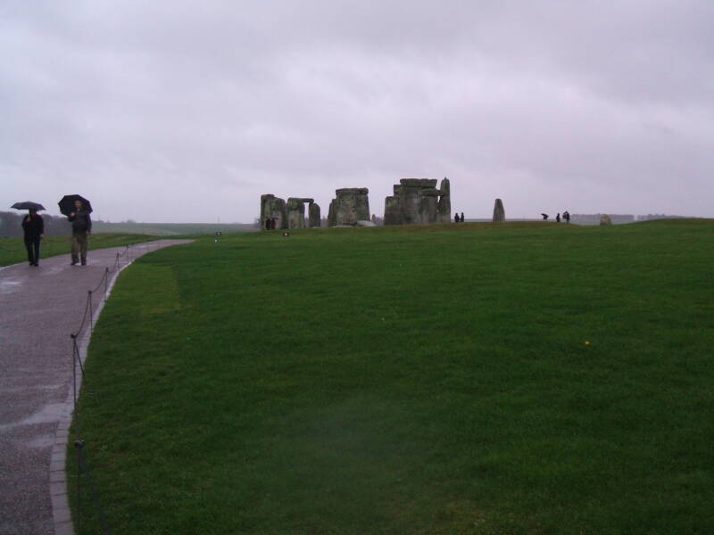 Stonehenge in the rain.