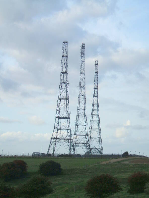 Chain Home WWII radar towers.