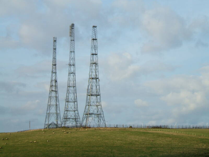 Chain Home WWII radar towers.