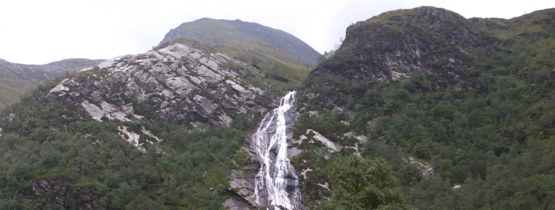 The An Steall waterfall.