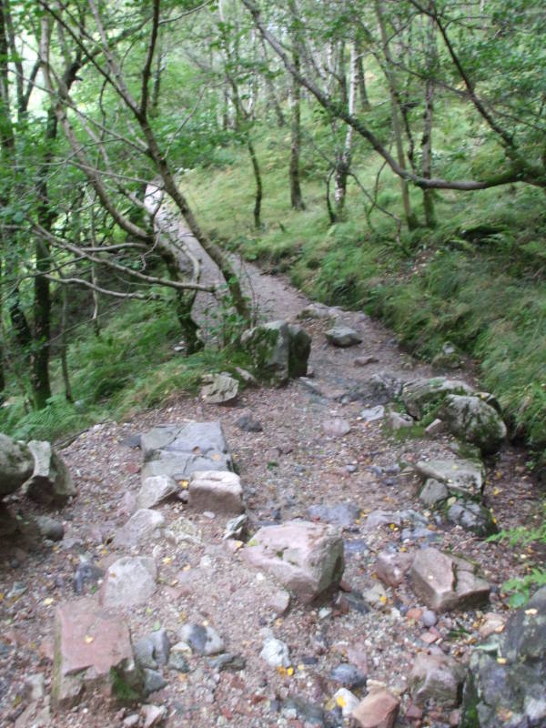 The path down the gorge into Glen Nevis.