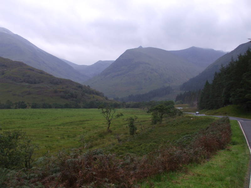 The road through Glen Nevis.