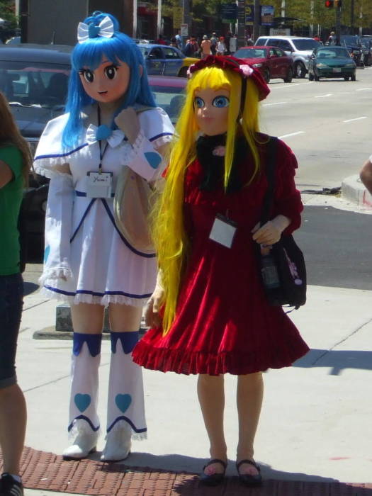 Two anime girls at Otakon anime and manga conference in Baltimore.