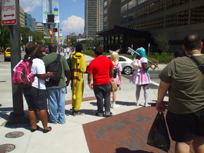 Pokemon and anime girls at Otakon anime and manga conference in Baltimore.