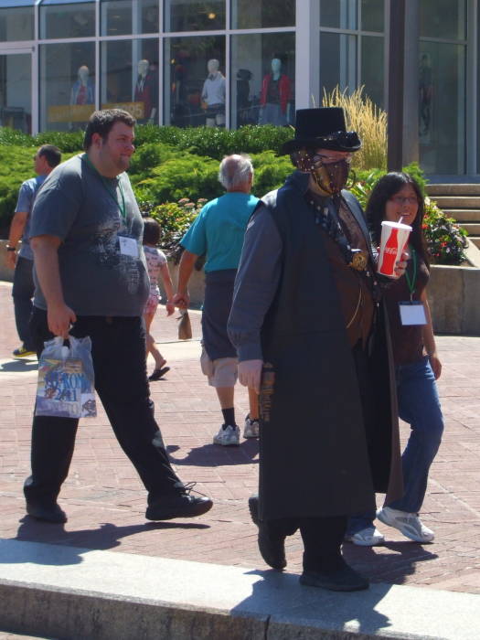 A steampunk guy at Otakon anime and manga conference in Baltimore.