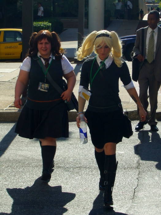 Girls from 'Sucker Punch' at the Otakon anime and manga conference in Baltimore.