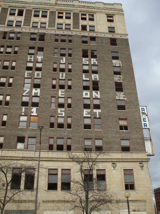 American Hotel beside the Masonic Temple in Detroit.