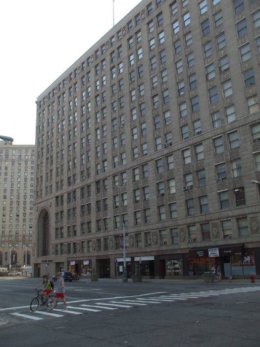 Michigan Building in downtown Detroit, former theatre converted to a parking garage.