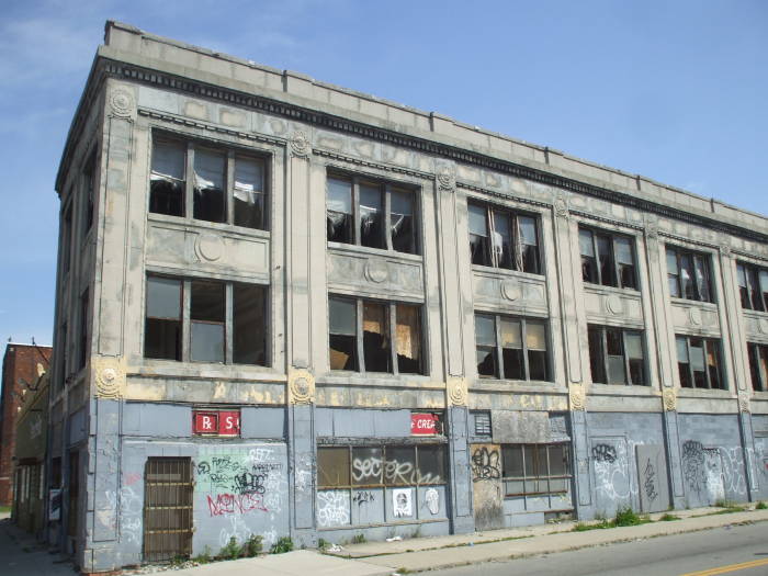Northeast corner of Temple Street and Cass Street near the Masonic Temple in Detroit.