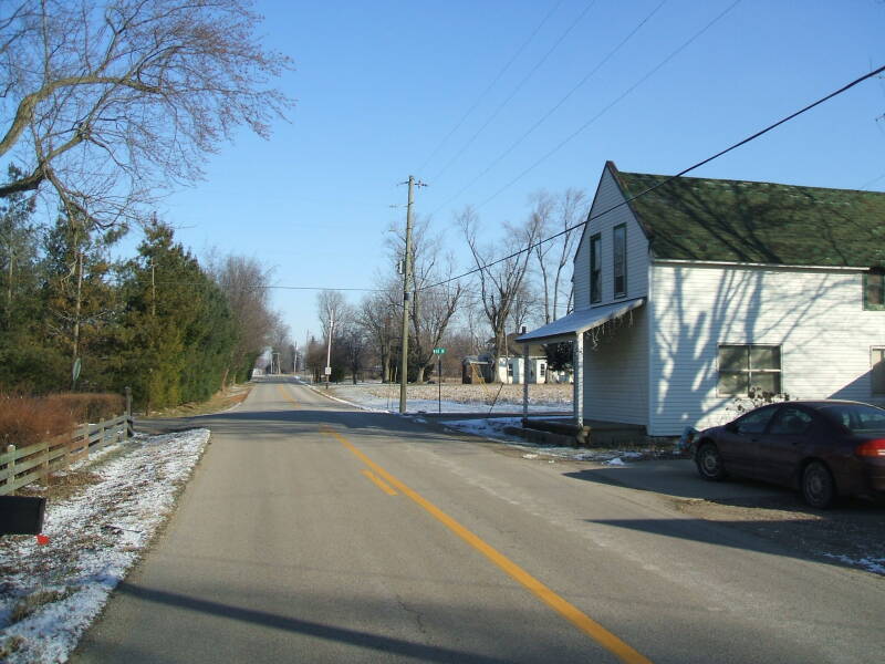 Approaching the Cairo intersection on Tippecanoe County road 150W, about to cross 850N.