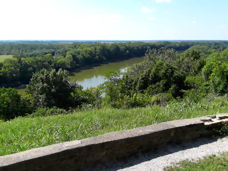 View from Merom Bluff over the Wabash river and Illinois.
