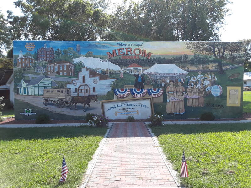 Mural of the Merom Chautauqua in west-central Indiana.