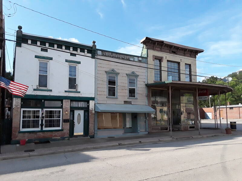 Business buildings in Cannelton, Indiana.