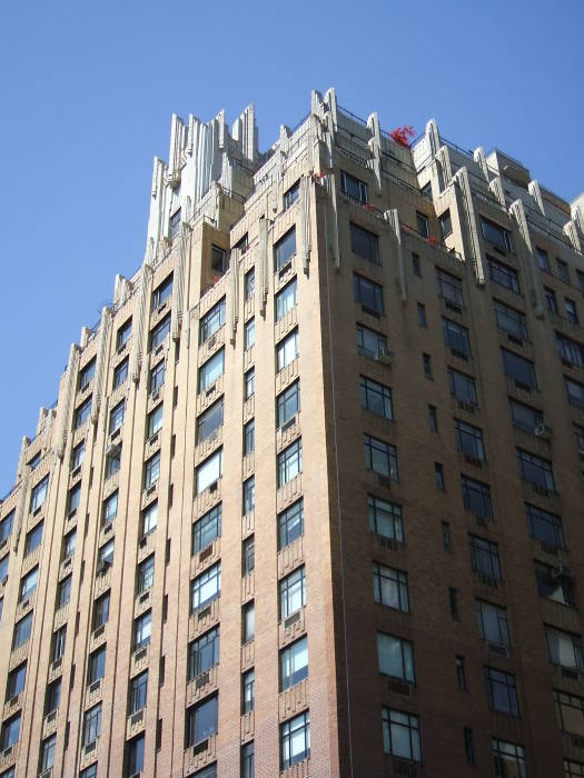 Upper structure of 55 Central Park West, Dana Barrett's apartment building as seen in the movie Ghostbusters.