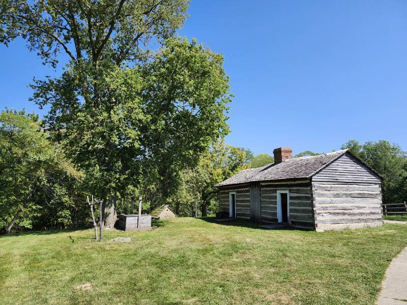 North or back side of the Lincoln cabin south of Charleston, Illinois.