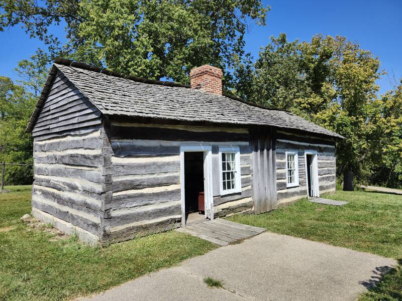 South or front side of the Lincoln cabin south of Charleston, Illinois.