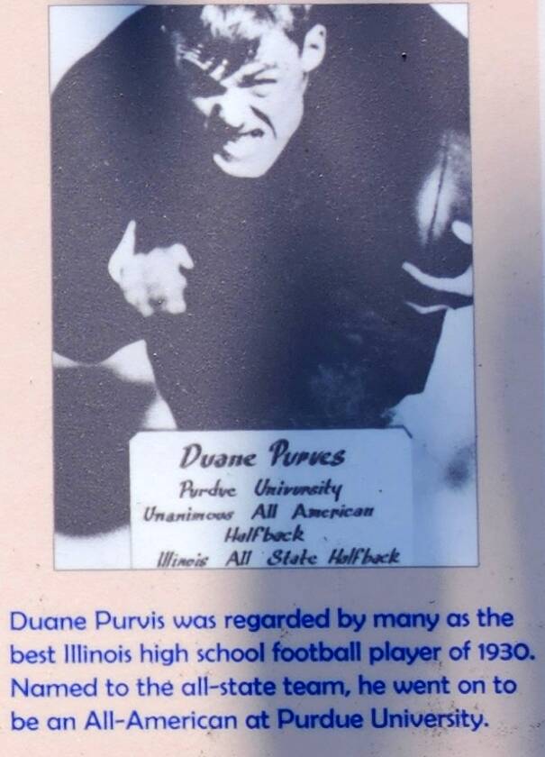 Picture of local football hero Duane Purvis.