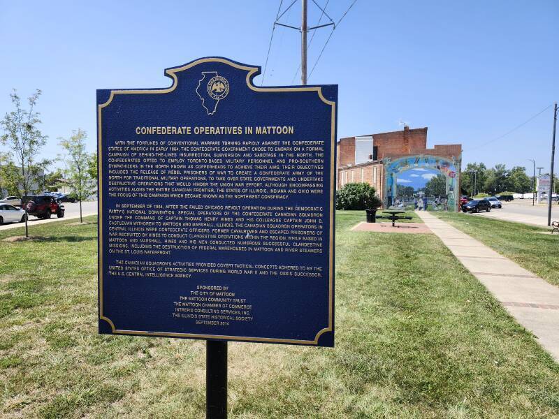 Sign praising Confederate Civil-War-era operations in the area.