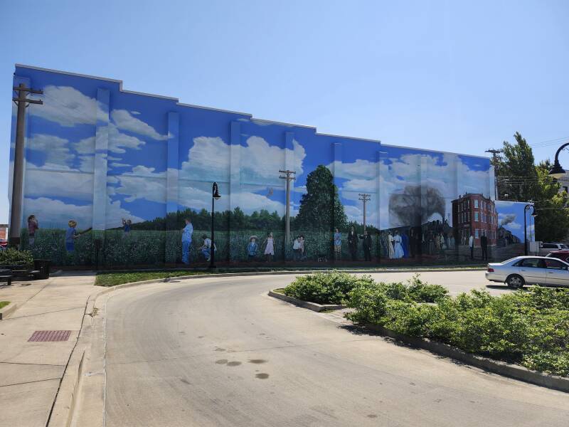 Mural 'Civility' (2009) near the Amtrak Station and Hubbartt's.