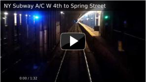 NYC A/C subway line from 4th Street to Spring Street
