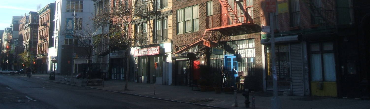 Bowery Avenue between 3rd and 4th Streets.