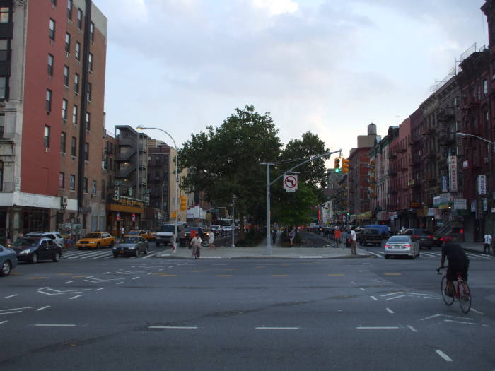 Delancey Street, sometimes called Yancy Street, on the Lower East Side in New York.