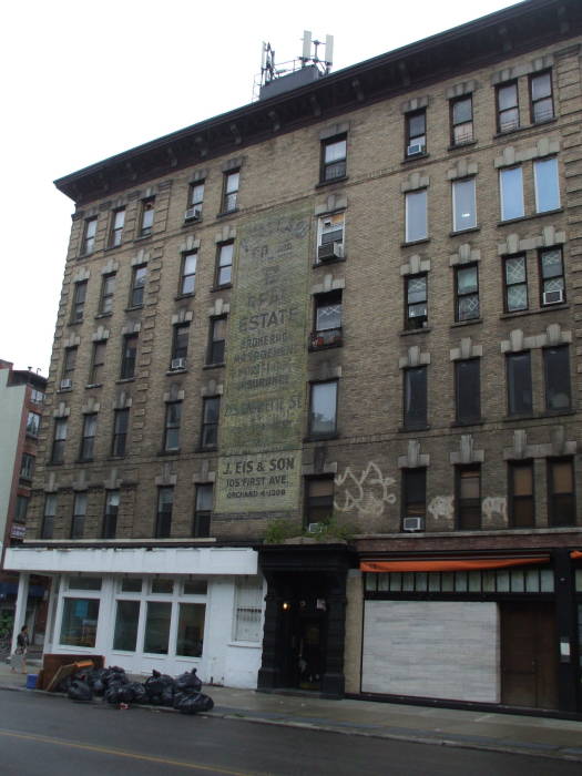 Delancey Street, sometimes called Yancy Street, on the Lower East Side in New York.