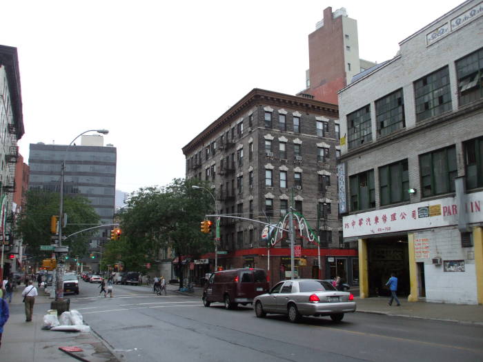 Delancey Street, sometimes called Yancy Street, on the Lower East Side in New York.